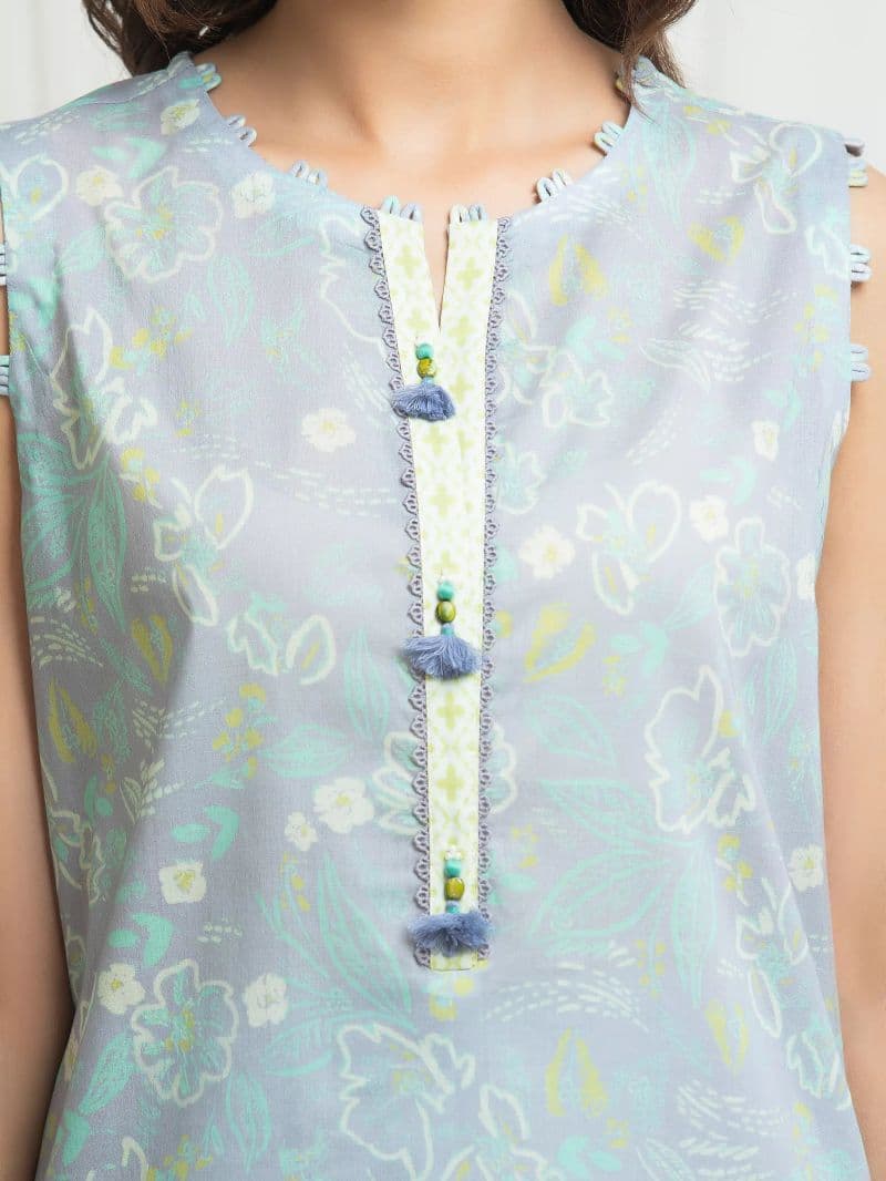 Printed Lawn Suit - EWU6A1-36705-3P thumbnail