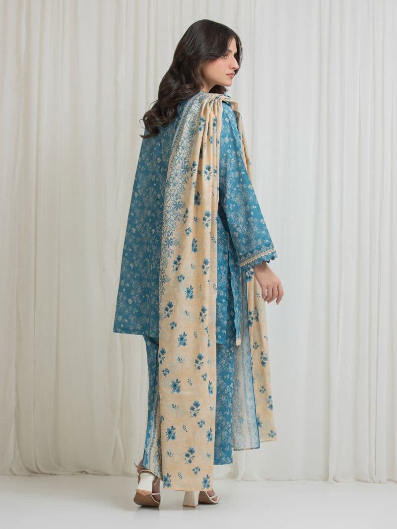 Printed Lawn Suit - EWU6A1-36770-3P