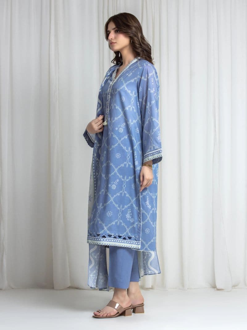 Printed Lawn Suit - EWU6A1-36731-3P thumbnail