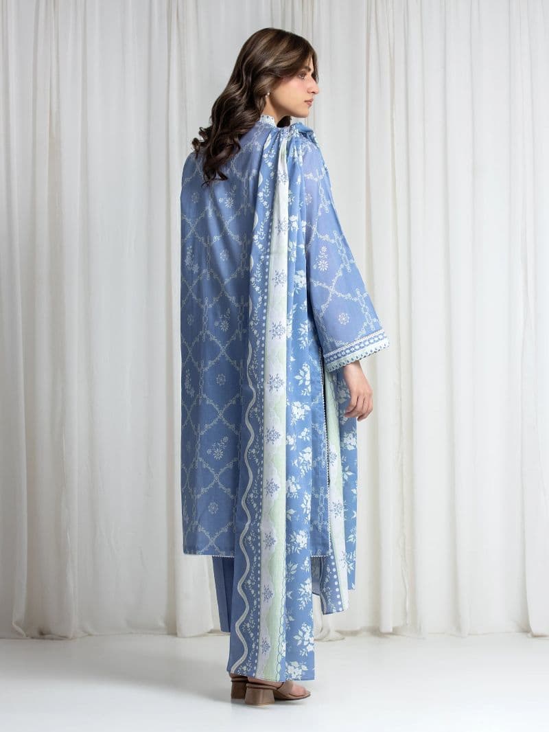 Printed Lawn Suit - EWU6A1-36731-3P thumbnail