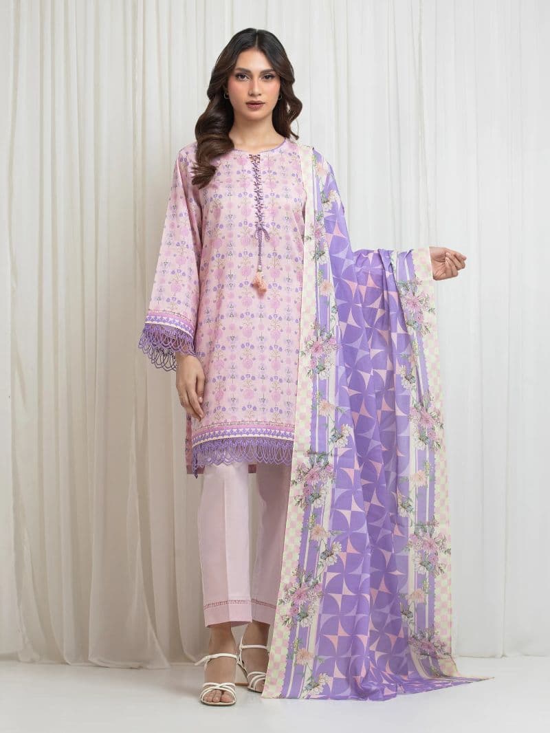 Printed Lawn Suit - EWU6A1-36701-3P