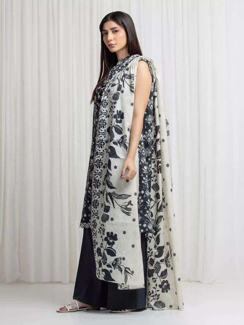 Printed Lawn Suit - EWU6A1-36710-3P thumbnail