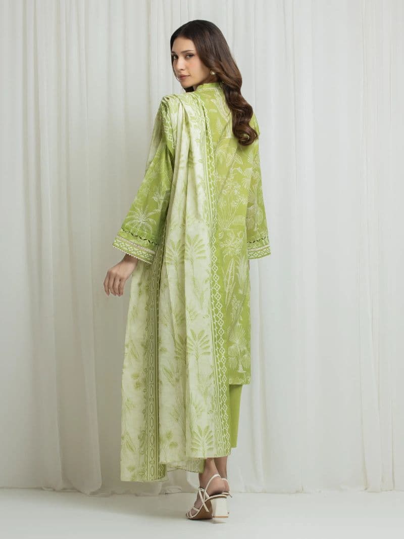 Printed Lawn Suit - EWU6A1-36698-3P thumbnail