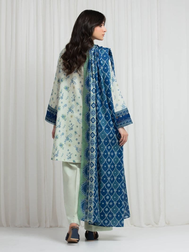 Printed Lawn Suit - EWU6A1-36627-3P thumbnail