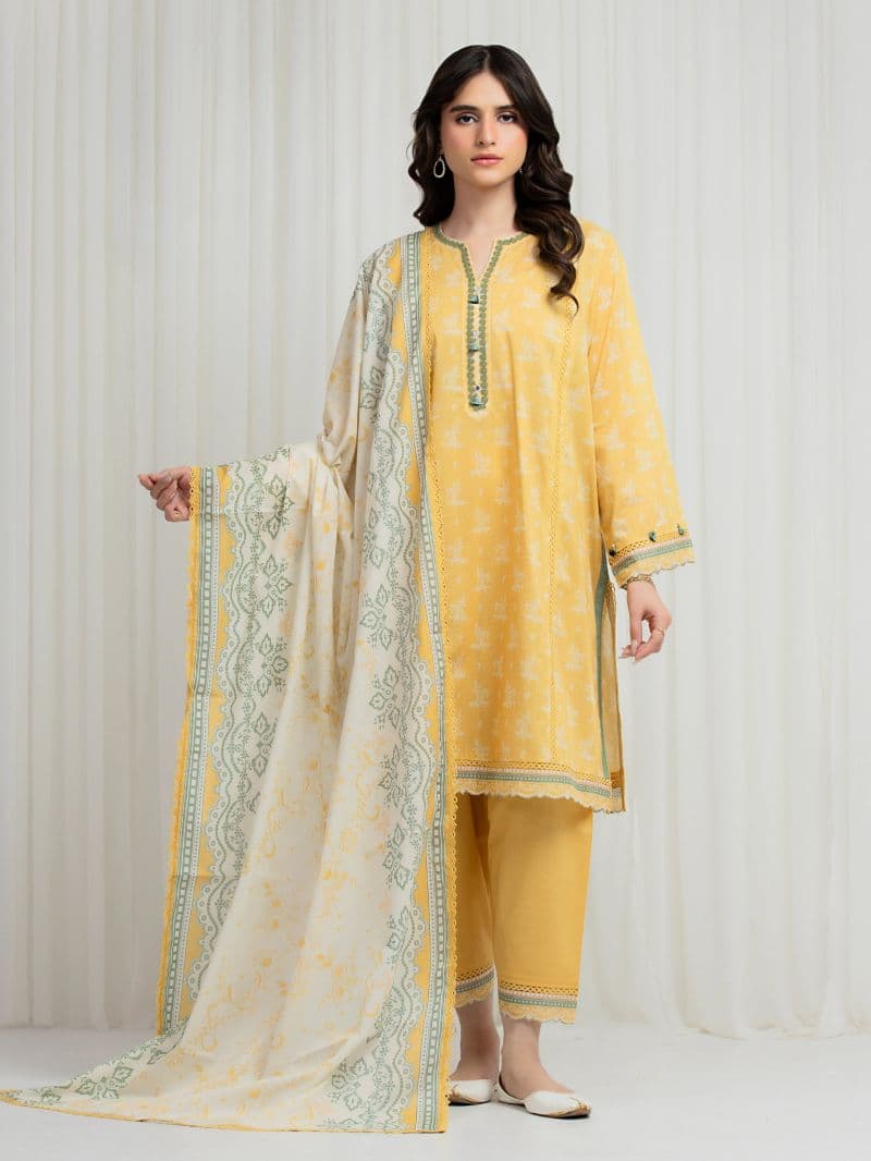 Printed Lawn Suit - EWU6A1-36624-3P thumbnail