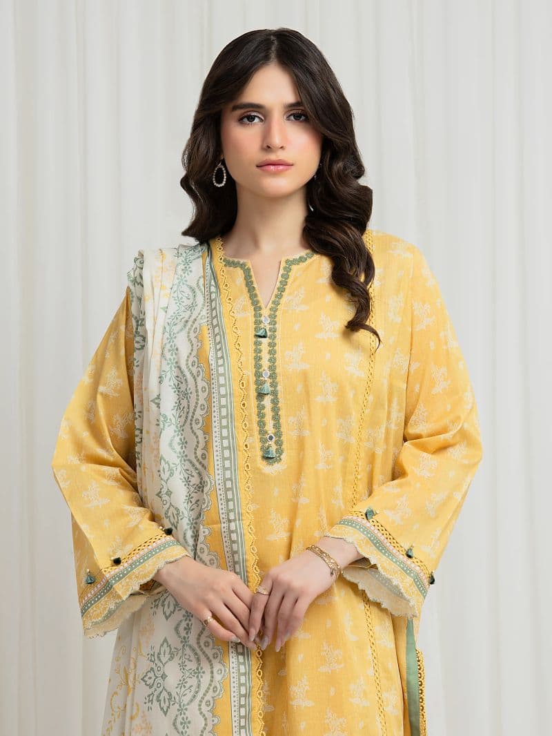 Printed Lawn Suit - EWU6A1-36624-3P thumbnail