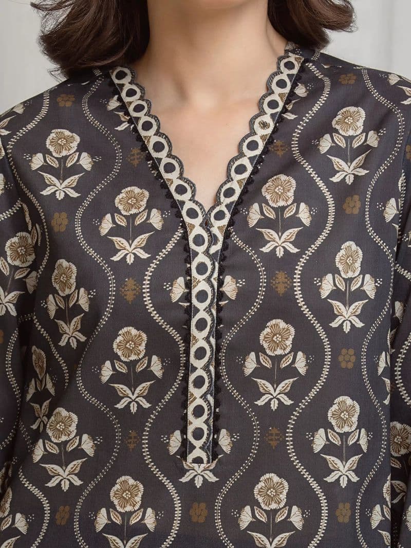Printed Lawn Suit - EWU6A1-36717-3P thumbnail