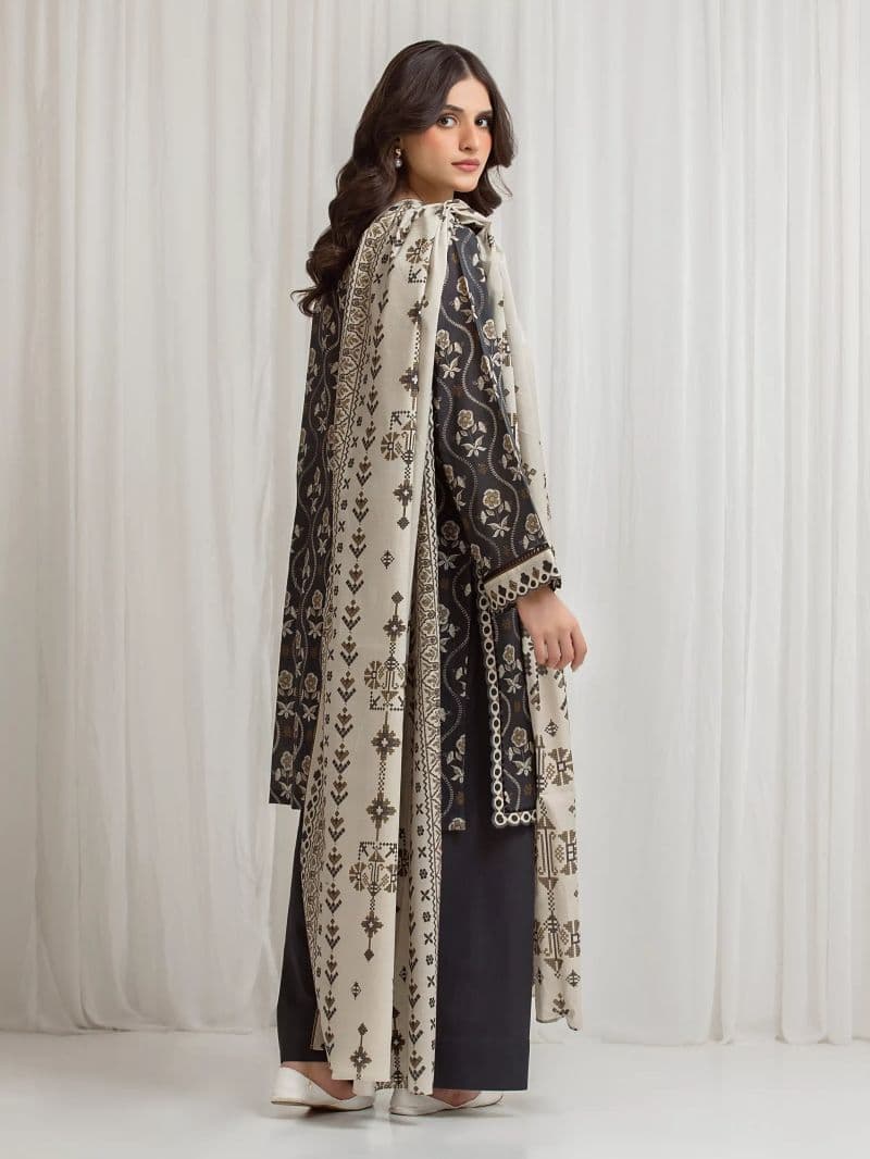 Printed Lawn Suit - EWU6A1-36717-3P thumbnail