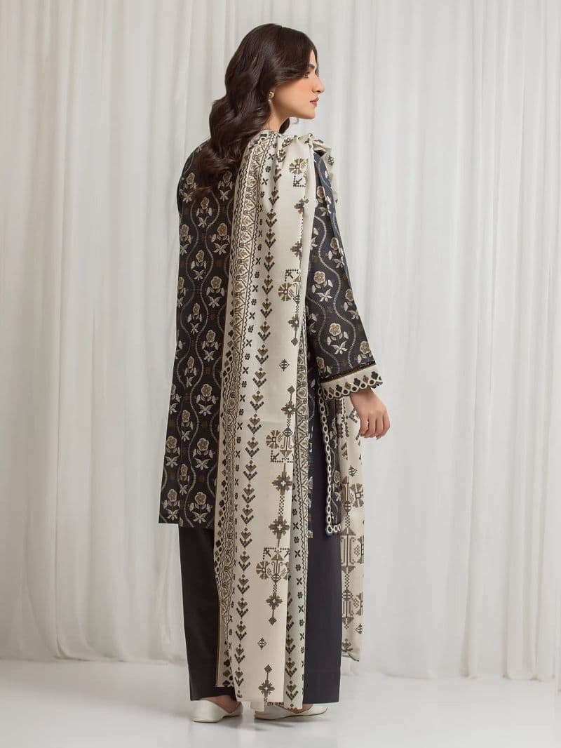 Printed Lawn Suit - EWU6A1-36717-3P thumbnail