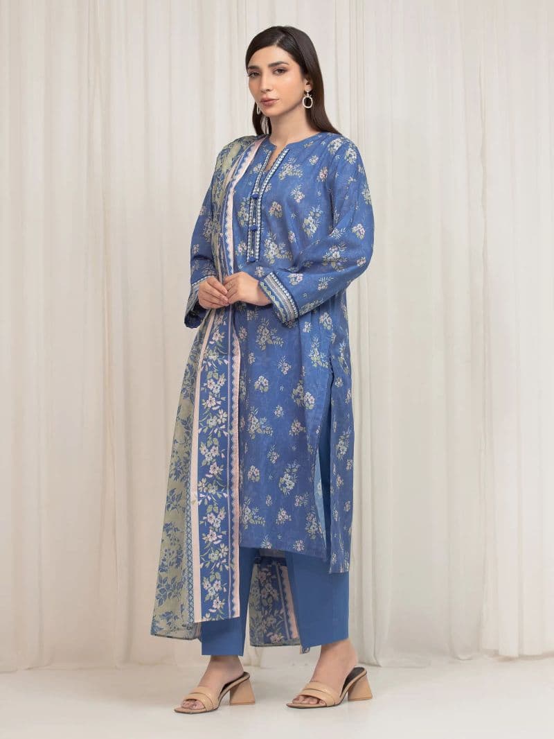 Printed Lawn Suit - EWU6A1-36678-3P thumbnail