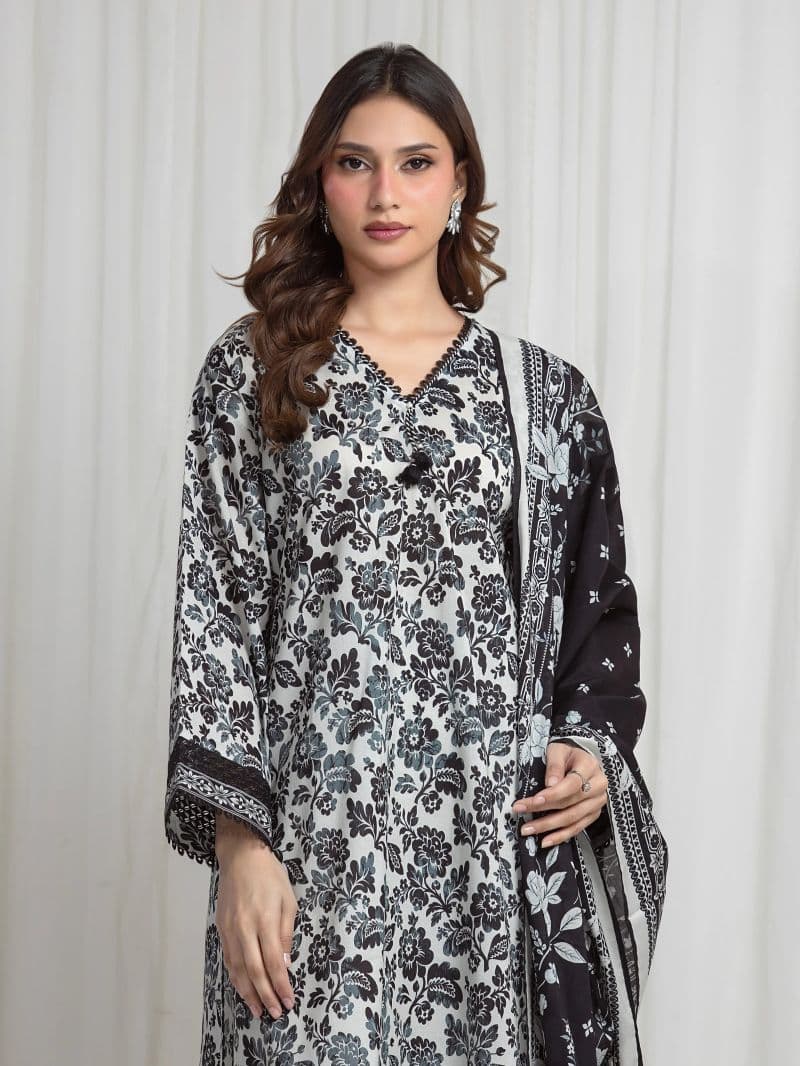 Printed Lawn Suit - EWU6A1-36709-3P