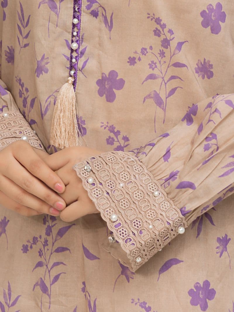 Printed Lawn Suit - EWU6A1-36681-3P thumbnail