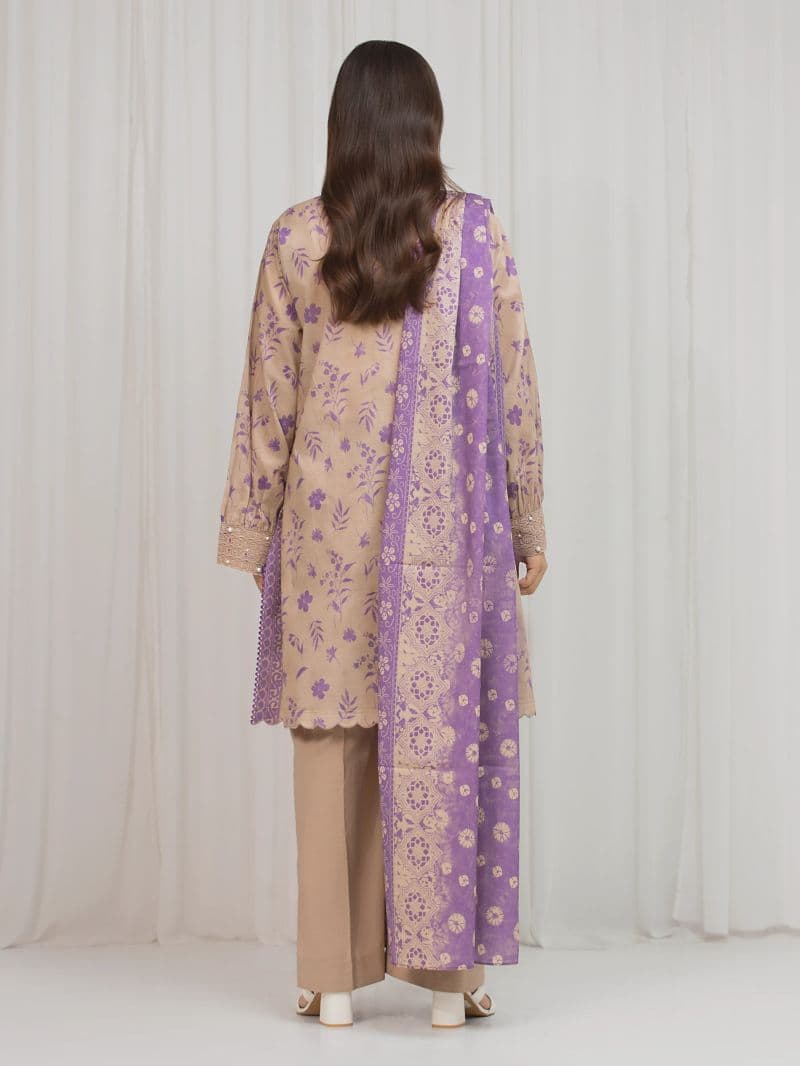 Printed Lawn Suit - EWU6A1-36681-3P thumbnail