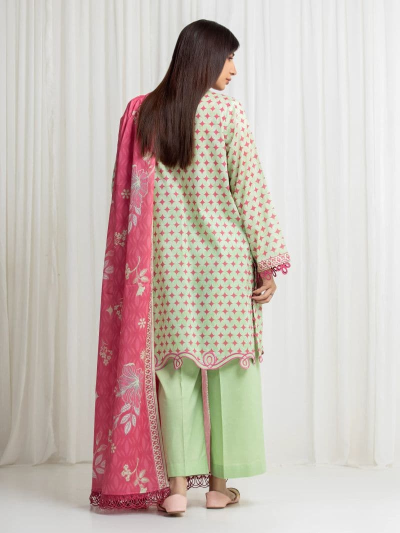 Printed Lawn Suit - EWU6A1-36679-3P thumbnail