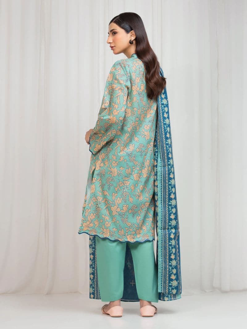 Printed Lawn Suit - EWU6A1-36654-3P thumbnail