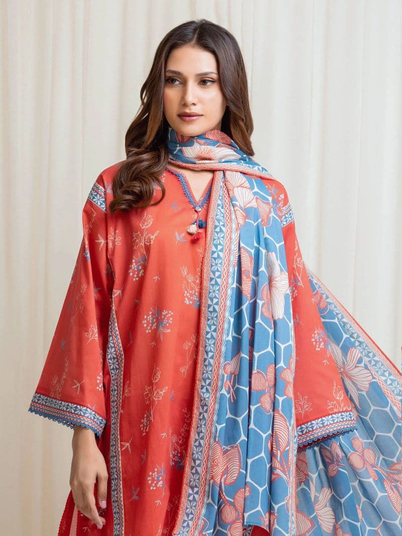 Printed Lawn Suit - EWU6A1-36666-3P