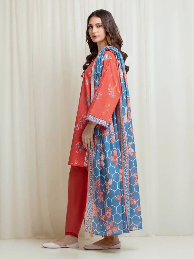 Printed Lawn Suit - EWU6A1-36666-3P