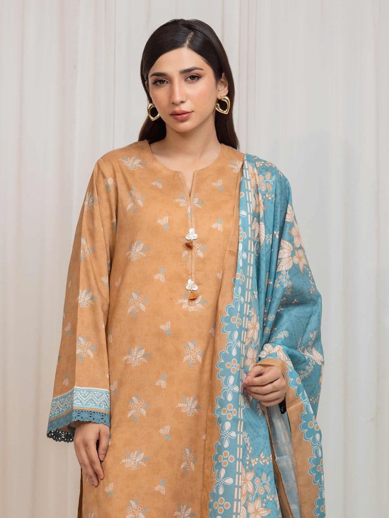 Printed Lawn Suit - EWU6A1-36699-3P