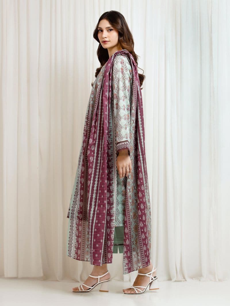 Printed Lawn Suit - EWU6A1-36660-3P thumbnail