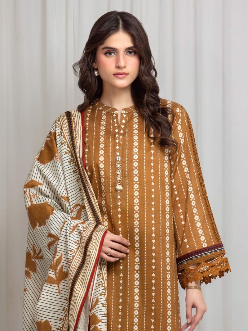 Printed Lawn Suit - EWU6A1-36613-3P thumbnail