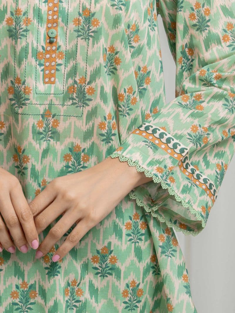 Printed Lawn Suit - EWU6A1-36688-3P thumbnail