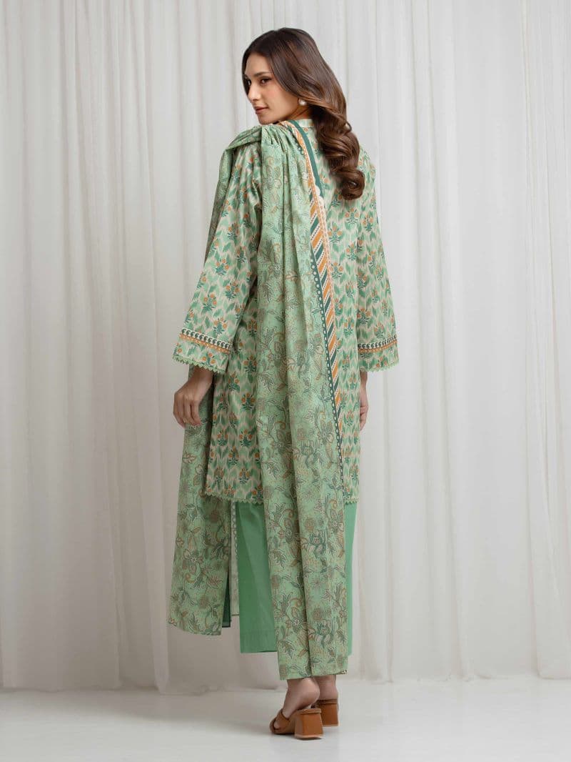 Printed Lawn Suit - EWU6A1-36688-3P thumbnail
