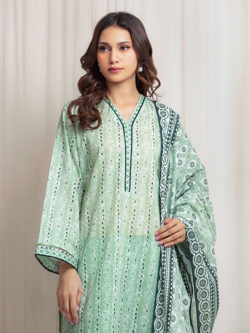 Printed Lawn Suit - EWU6A1-36689-3P