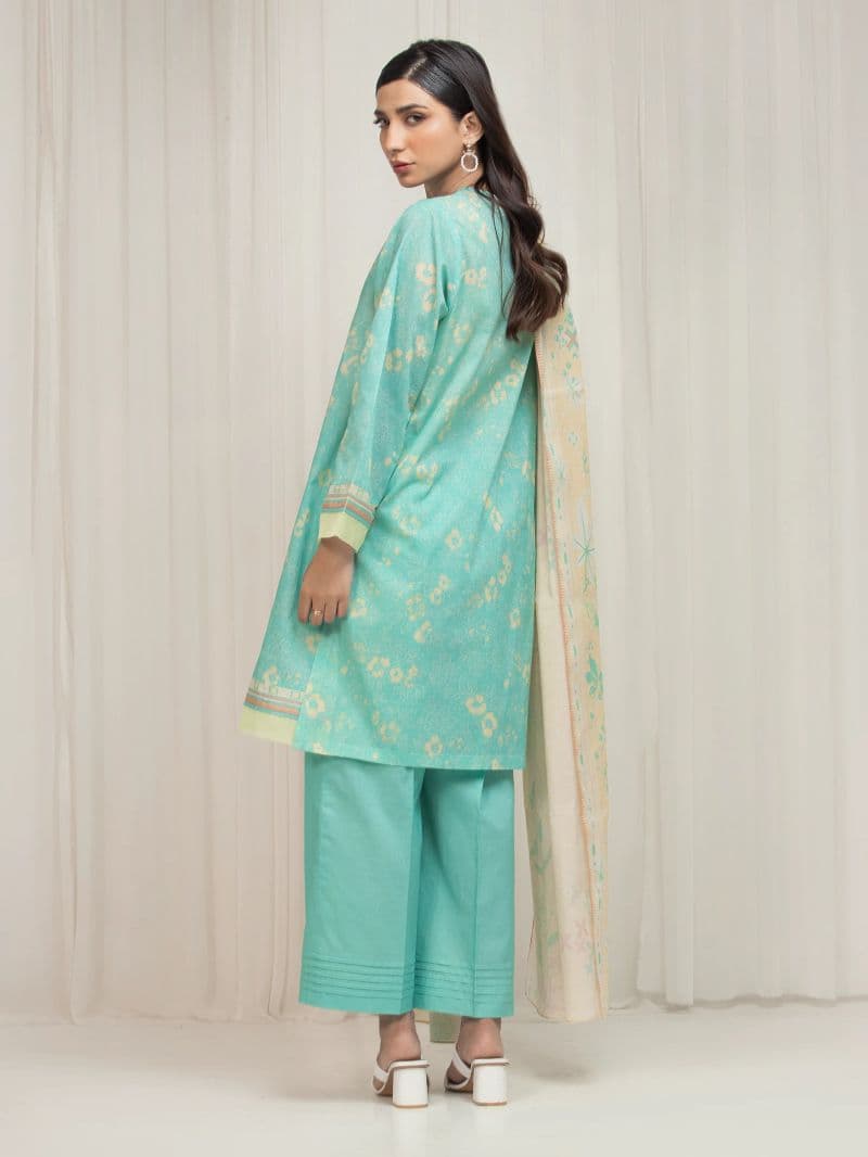 Printed Lawn Suit - EWU6A1-36687-3P thumbnail