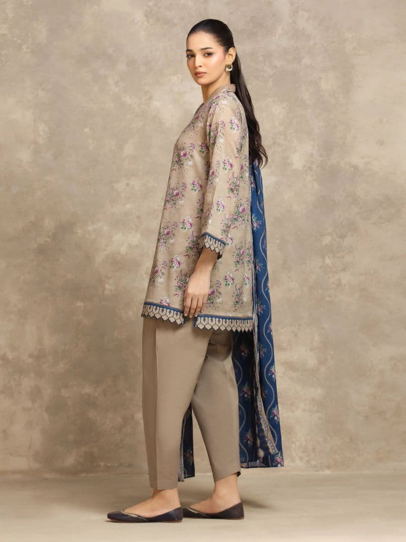 Printed Lawn Suit - EWU6A1-36558-3P