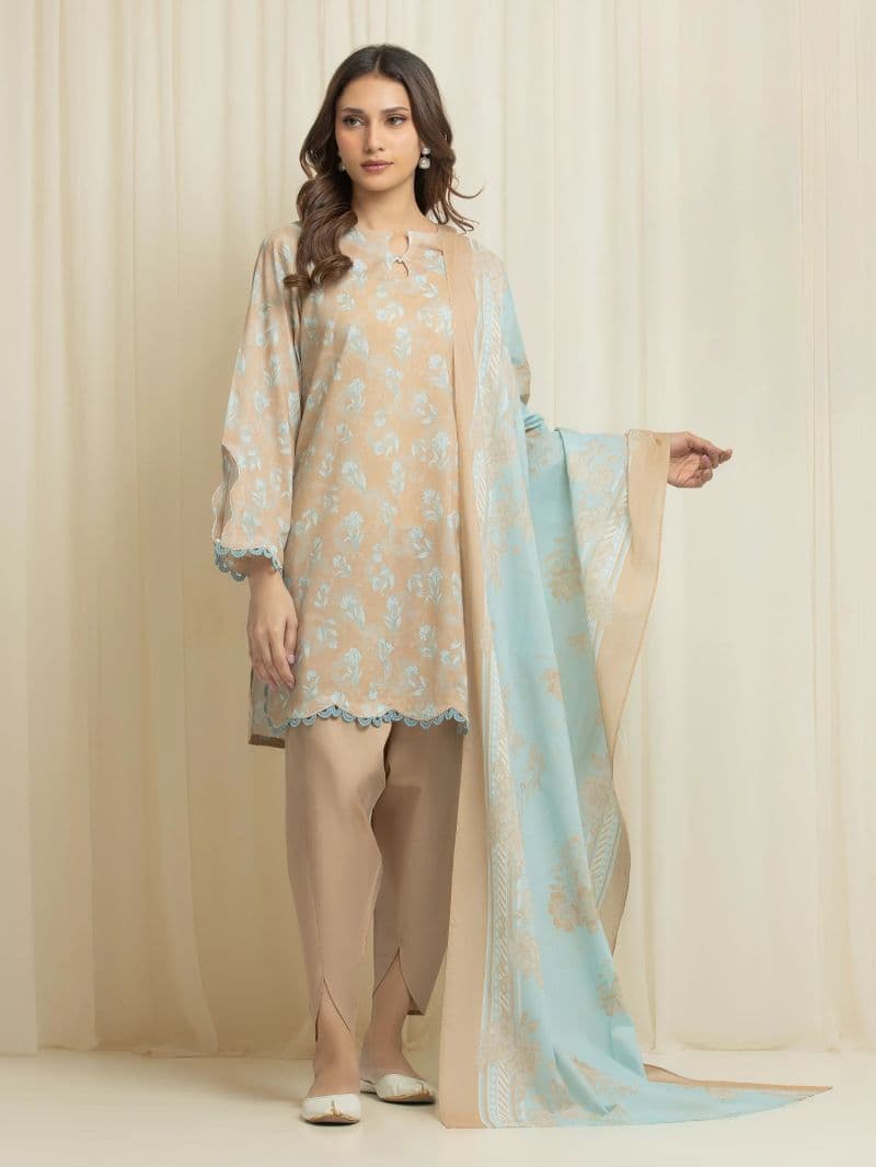 Printed Lawn Suit - EWU6A1-36683-3P