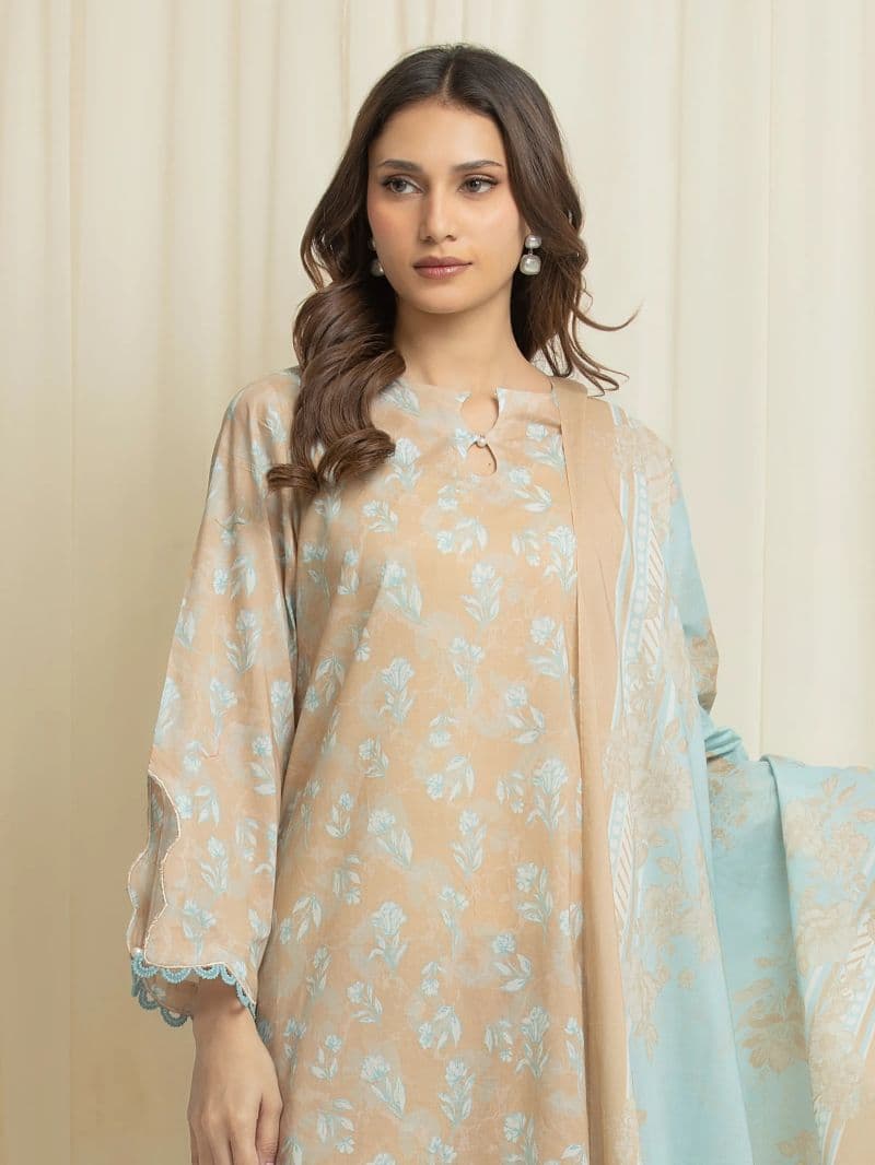 Printed Lawn Suit - EWU6A1-36683-3P