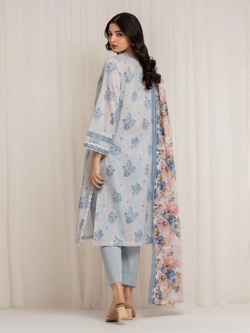 Printed Lawn Suit - EWU6A1-36572-3P thumbnail