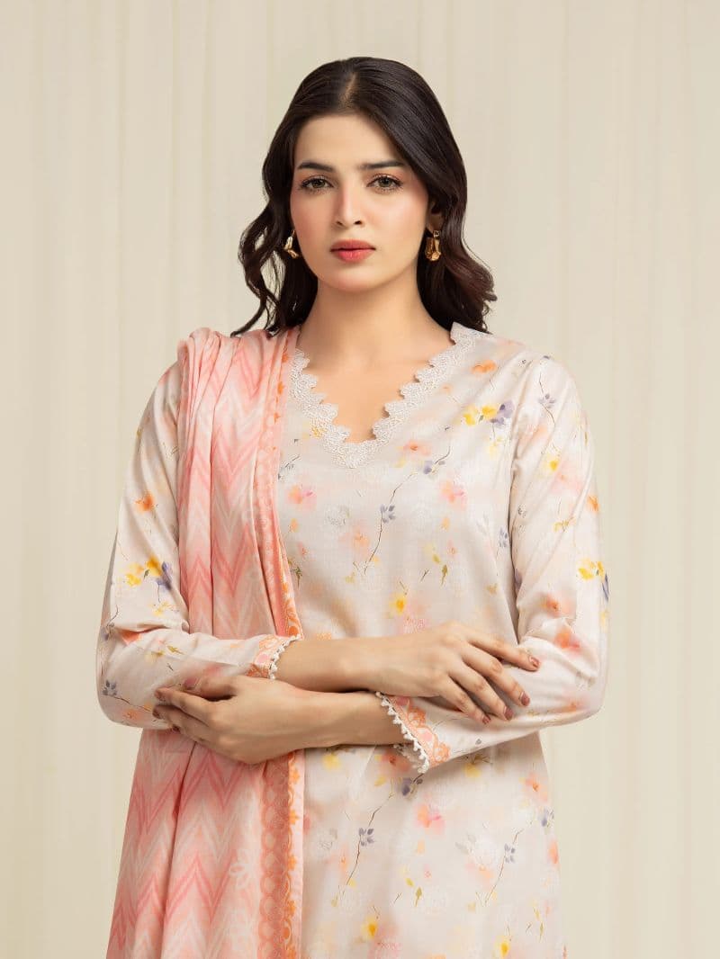 Printed Lawn Suit - EWU6A1-36601-3P