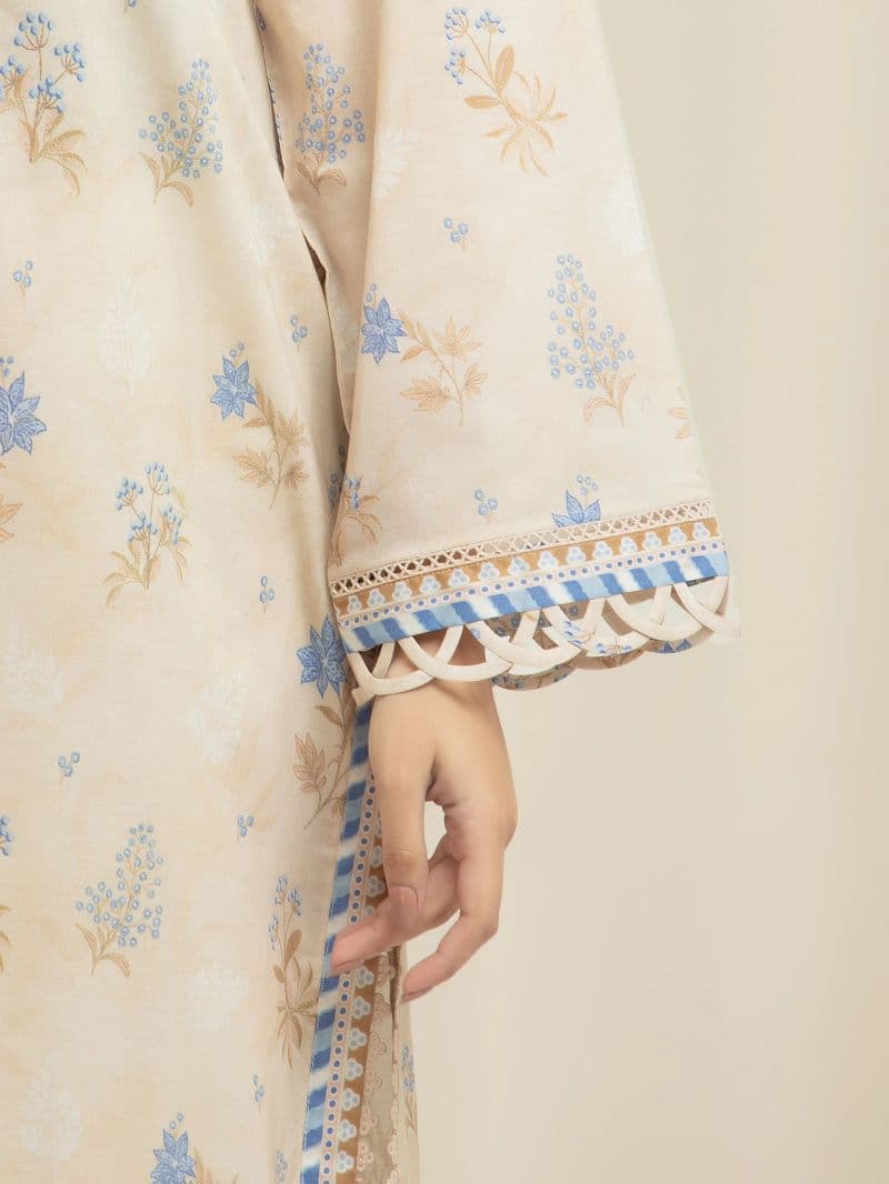 Printed Lawn Suit - EWU6A1-36589-3P thumbnail