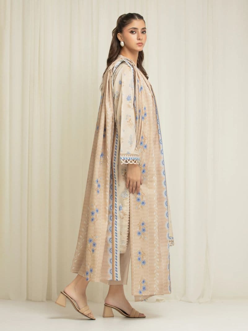 Printed Lawn Suit - EWU6A1-36589-3P thumbnail