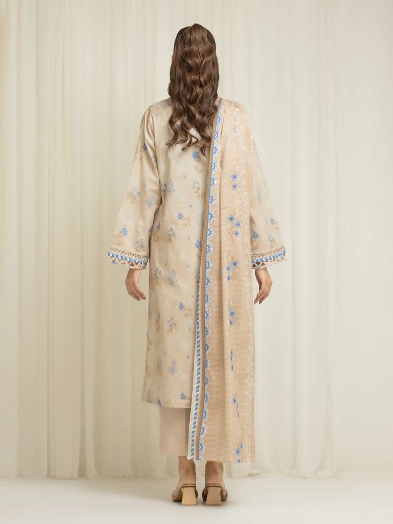 Printed Lawn Suit - EWU6A1-36589-3P thumbnail