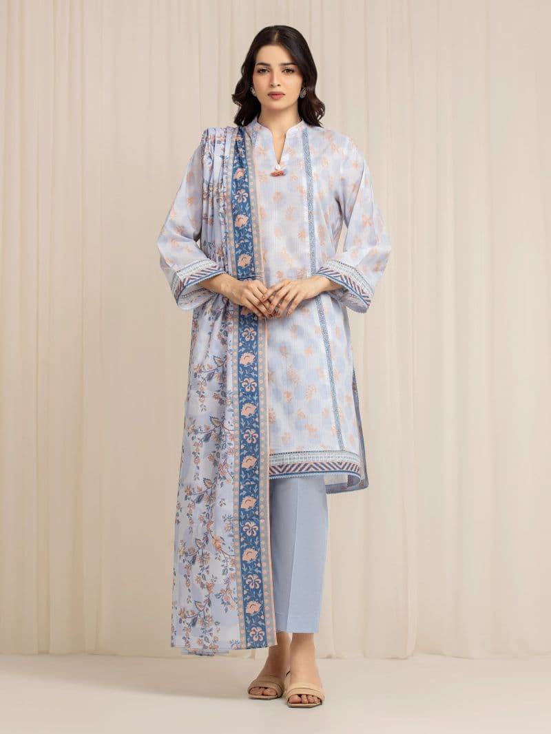 Printed Lawn Suit - EWU6A1-36580-3P thumbnail