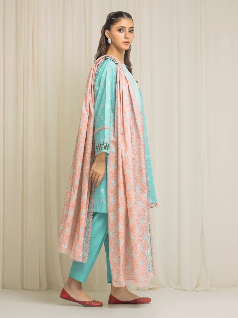 Printed Lawn Suit - EWU6A1-36577-3P thumbnail