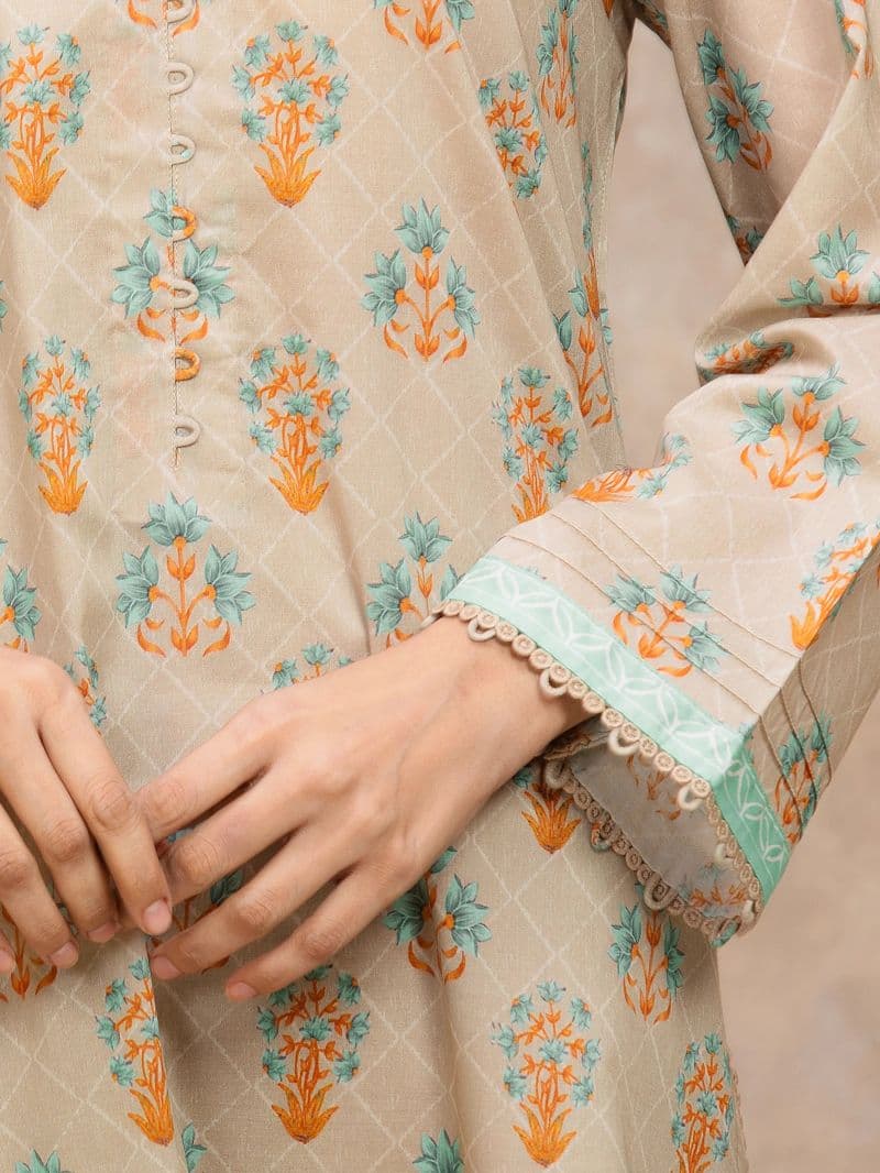 Printed Lawn Suit - EWU6A1-36548-3P thumbnail