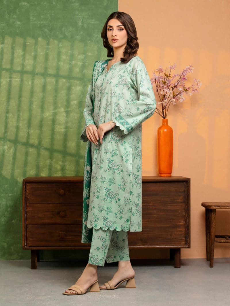Printed Lawn Suit - EWU6A1-36506-3P thumbnail