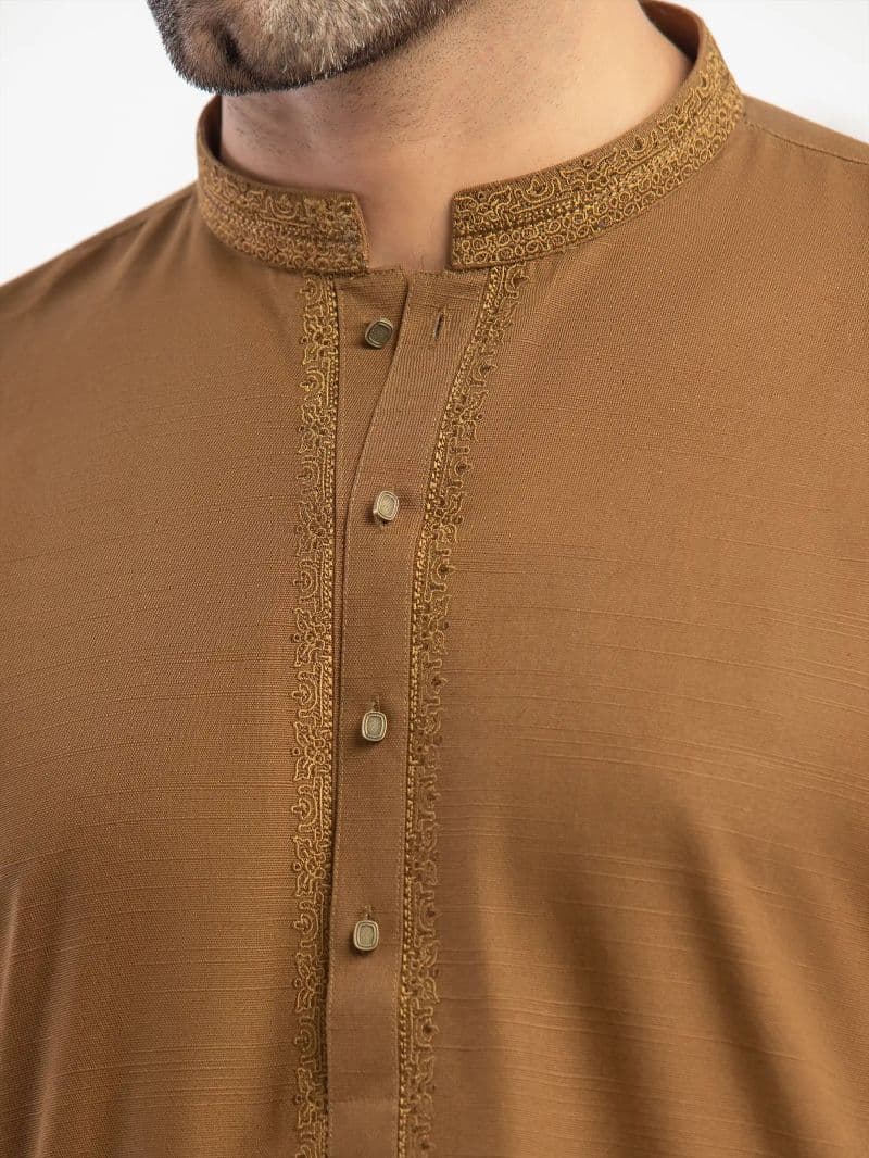 Embroidered Khaddar Kurta Pajama - EMTKPT5-089 thumbnail