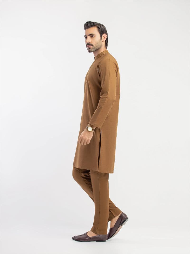 Embroidered Khaddar Kurta Pajama - EMTKPT5-089 thumbnail