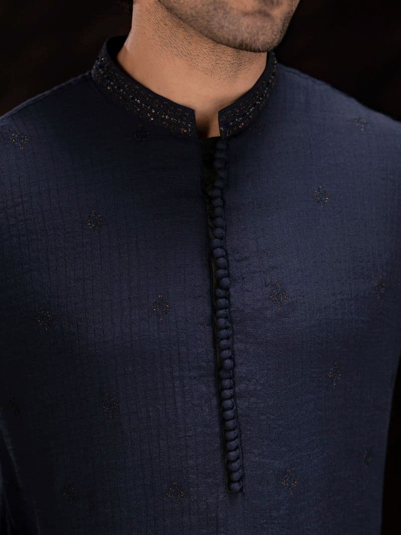 Embroidered Viscose Kurta Pajama - ECMTKP6-026 thumbnail