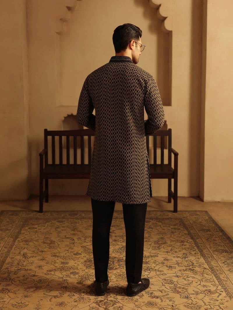 Embroidered Viscose Kurta Pajama - ECMTKP5-007 thumbnail