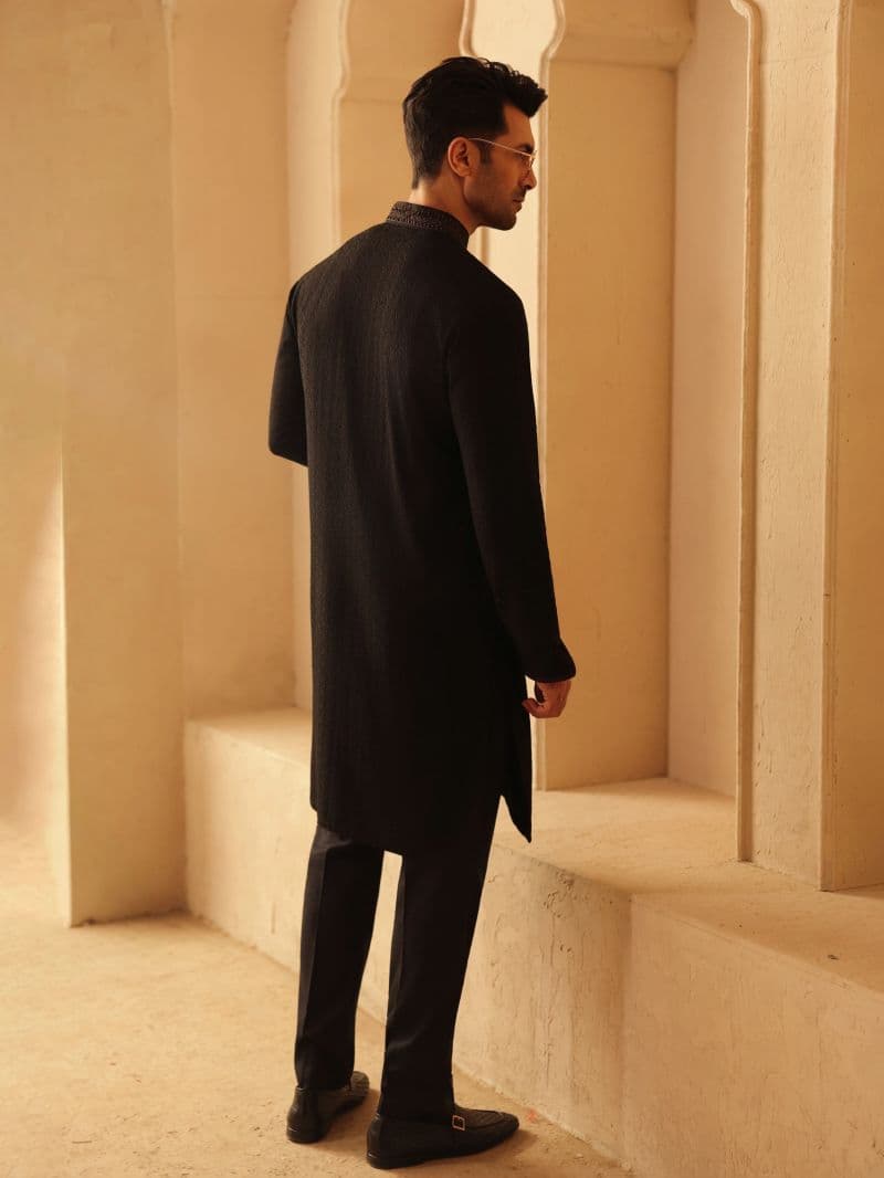 Embroidered Viscose Kurta Pajama - ECMTKP5-002 thumbnail