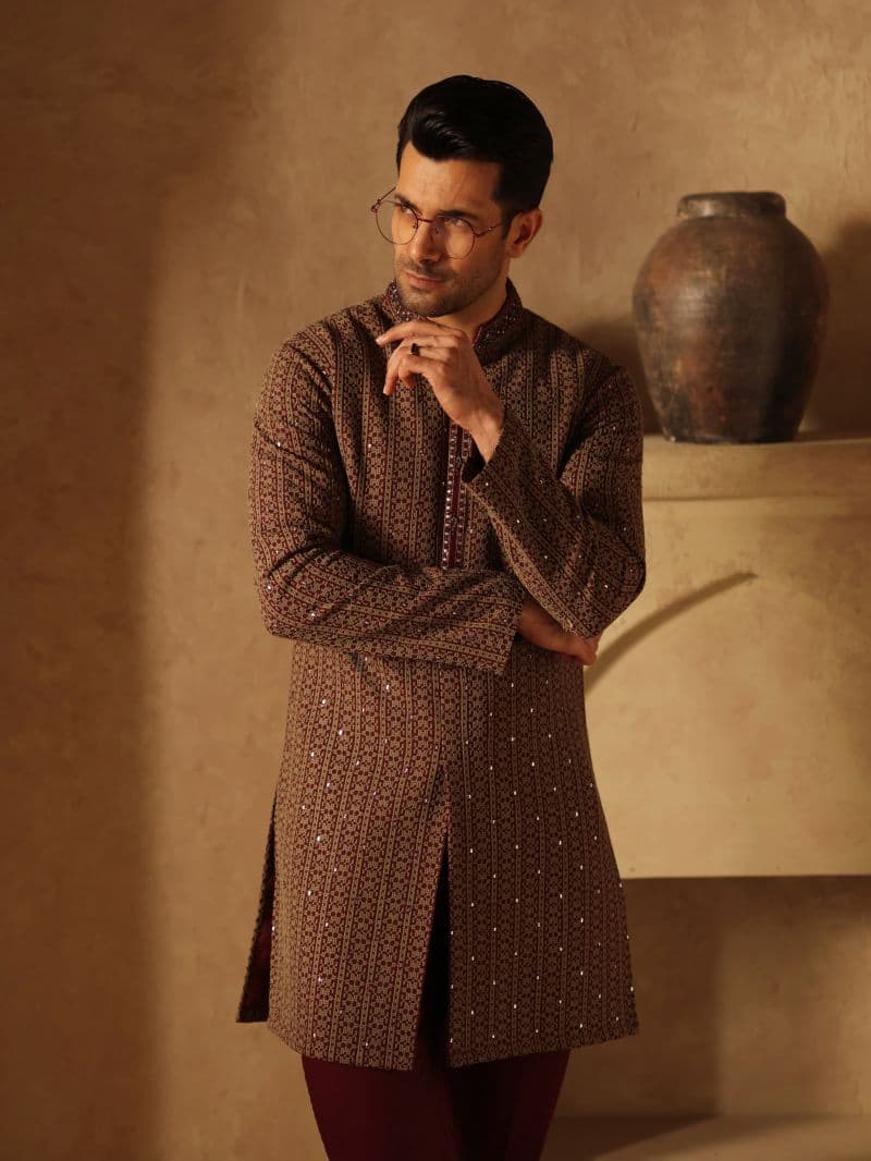 Embroidered Viscose Kurta Pajama - ECMTKP5-005