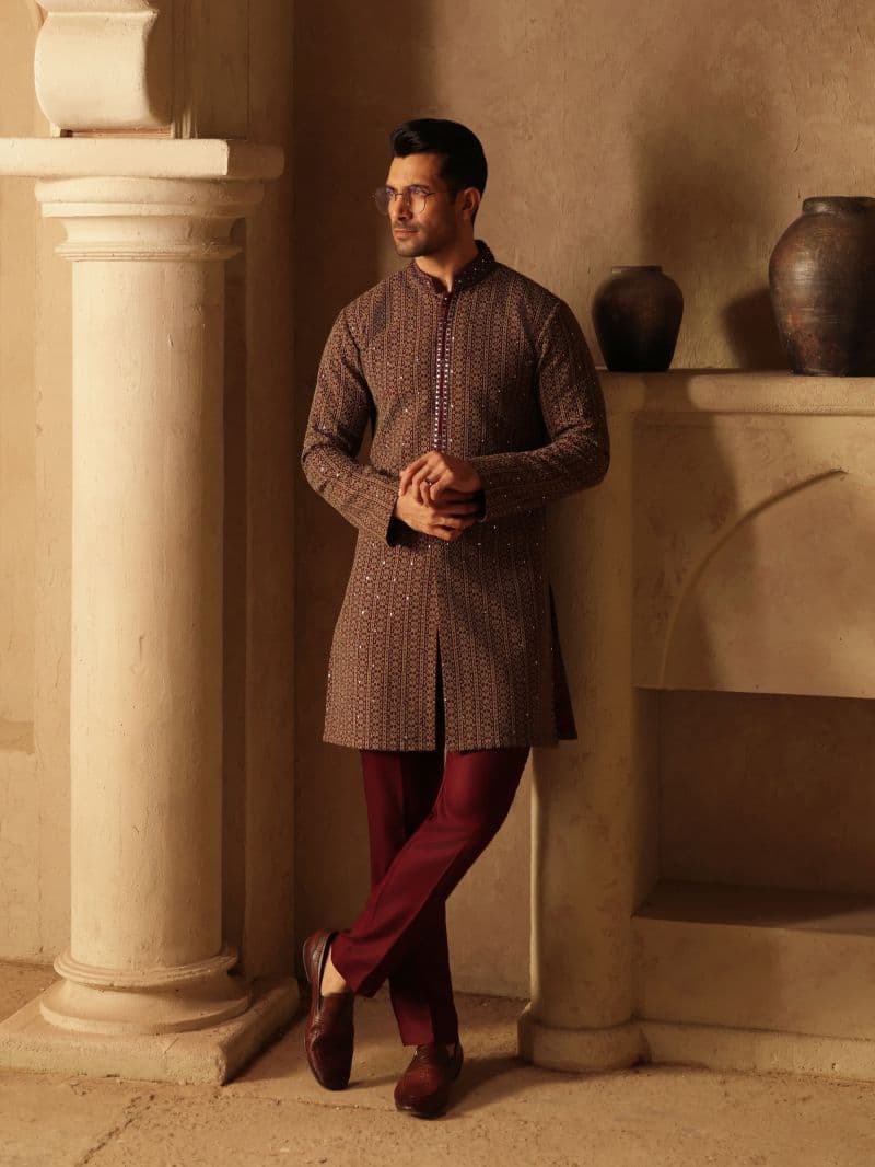 Embroidered Viscose Kurta Pajama - ECMTKP5-005