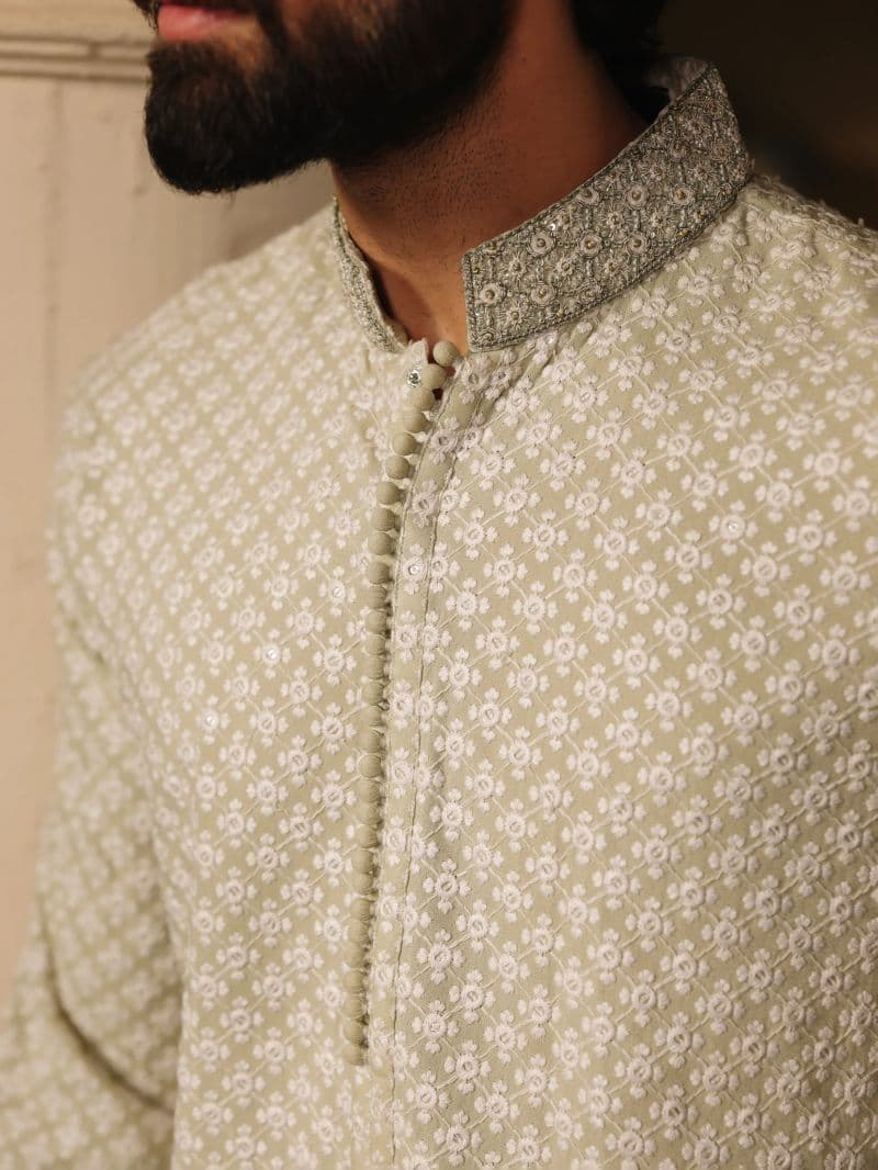 Embroidered Viscose Kurta Pajama - ECMTKP5-012 thumbnail