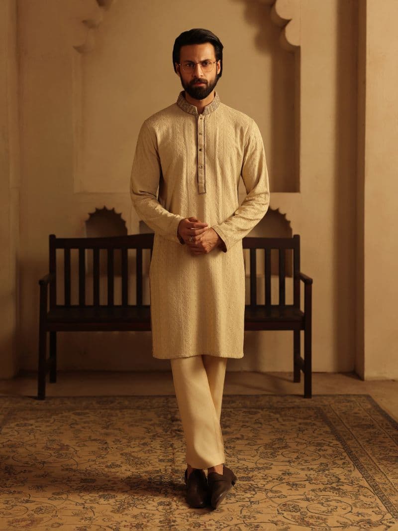 Embroidered Viscose Kurta Pajama - ECMTKP5-006 thumbnail