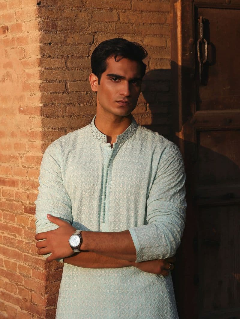 Embroidered Viscose Kurta Pajama - ECMTKP5-010 thumbnail